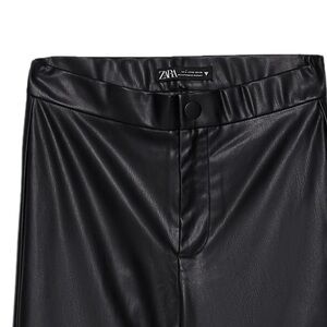 Zara Women’s Black Faux Leather Pants